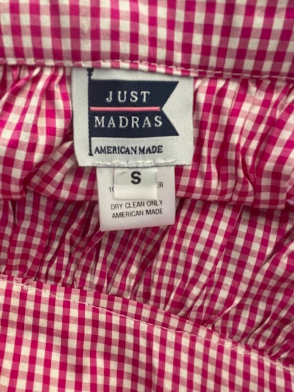 Just Madras Shantung Silk Plaid Gingham Full Skirt Size Small - Picture 6 of 8